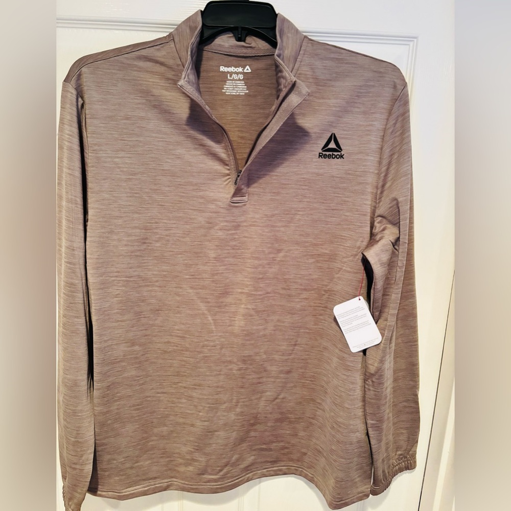 NWT REEBOK Unisex Mock Neck Pullover Lg Slim